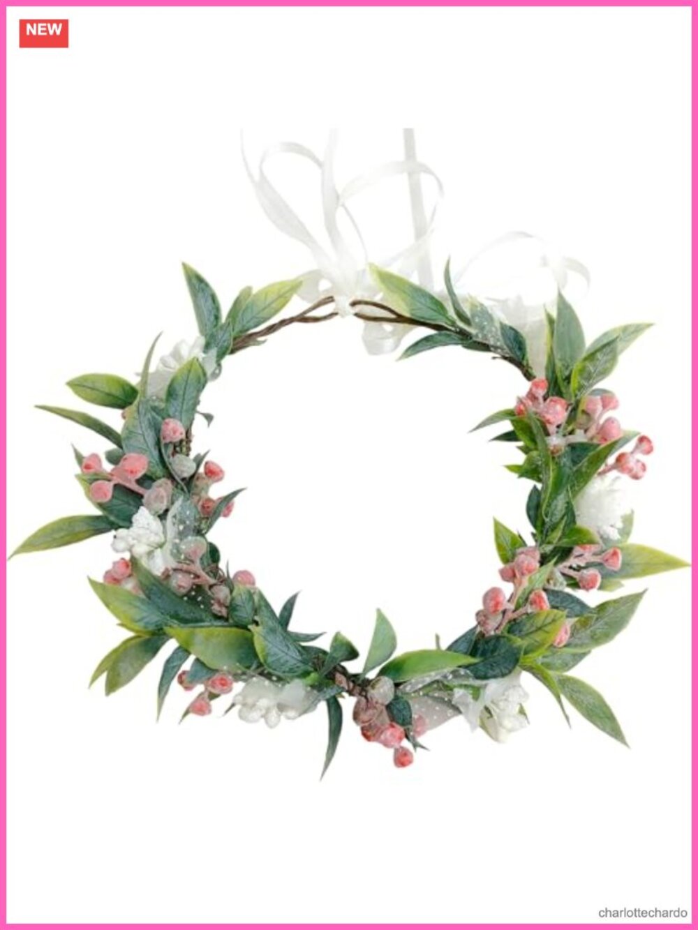Floral Crown Bridal Flower Headband Halo Hair Wreath Headpiece